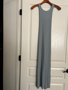 H&M Light Gray Ribbed Maxi Tank Dress